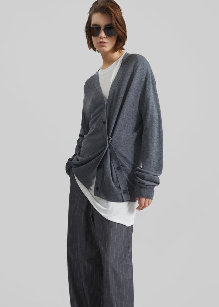 Calvane Two-Way Cardigan - Grey