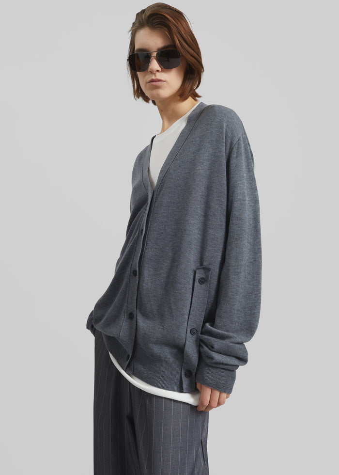 Calvane Two-Way Cardigan - Grey