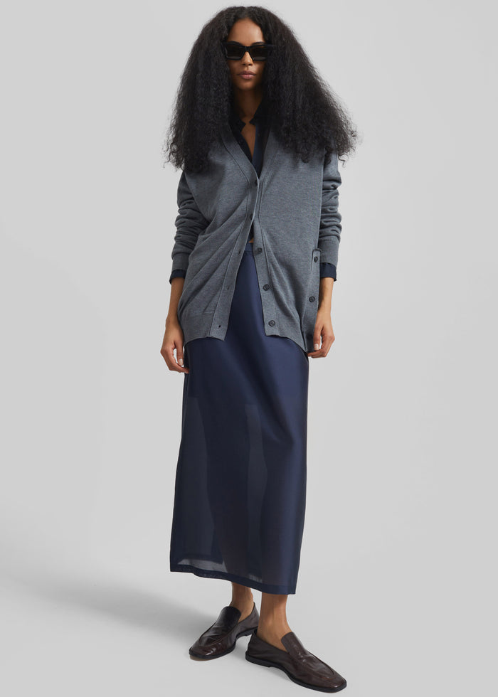 Calvane Two-Way Cardigan - Grey