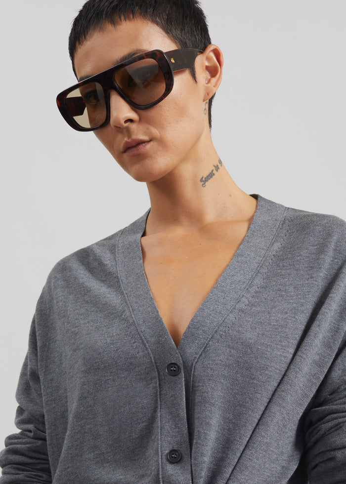 Calvane Two-Way Cardigan - Grey