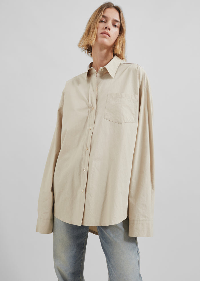 Calypso Cotton Shirt - Beige