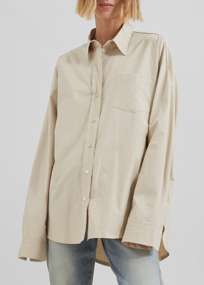 Calypso Cotton Shirt - Beige