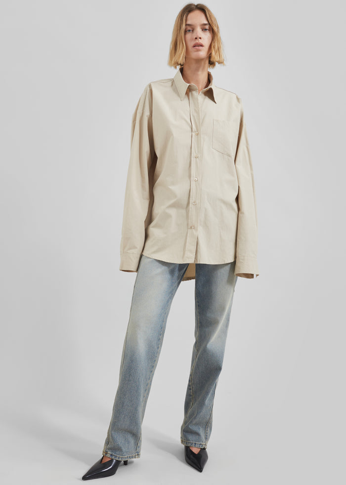 Calypso Cotton Shirt - Beige