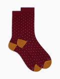 Calze corte donna cotone bordò fantasia pois - Gallo 1927 - Official Online Shop