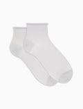 Calze cortissime donna grigie tinta unita effetto scintillante - Gallo 1927 - Official Online Shop