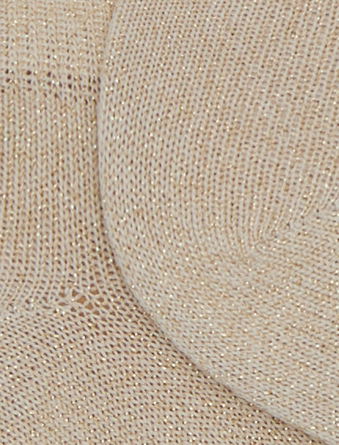 Calze fantasmini donna cotone con effetto scintillante oro - Gallo 1927 - Official Online Shop