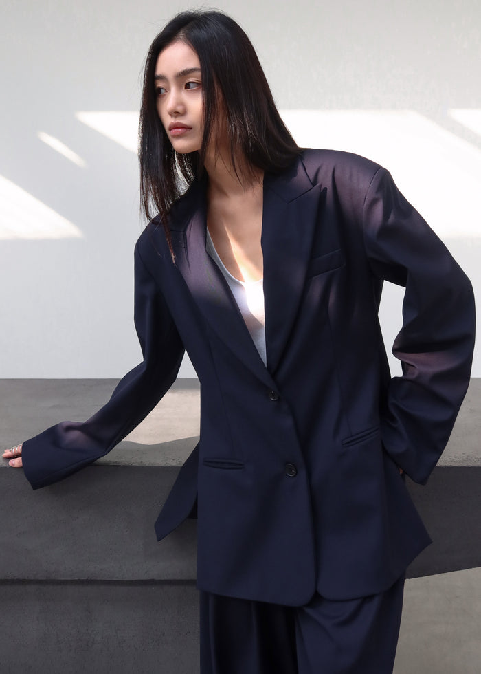 Canmore Double Vent Blazer - Navy