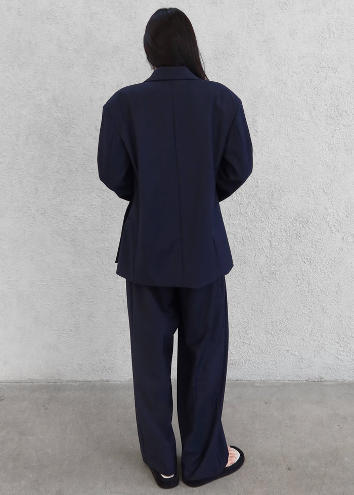 Canmore Pleated Trousers - Navy