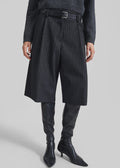 Carlow Bermuda Shorts - Charcoal/White Pinstripe