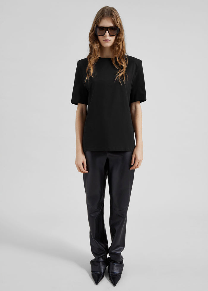 Carrington Padded Shoulder Tee - Black