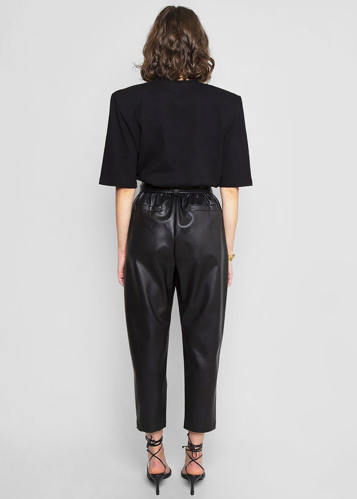 Carrington Padded Shoulder Tee - Black