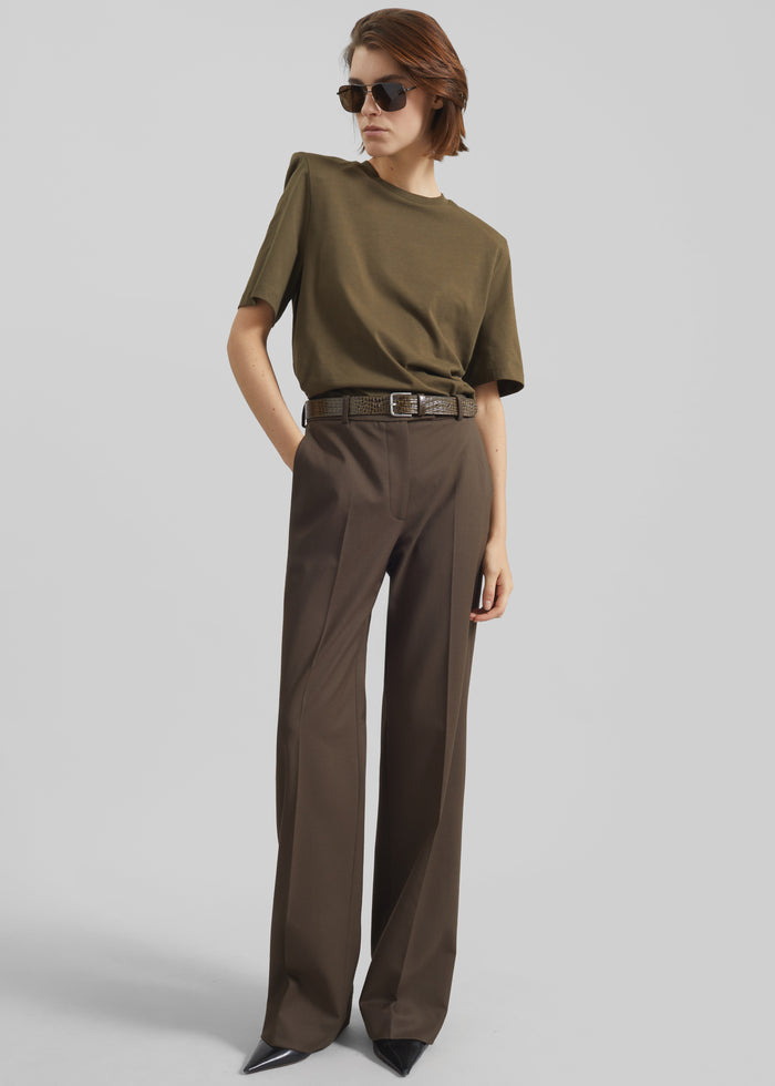 Carrington Padded Shoulder Tee - Olive