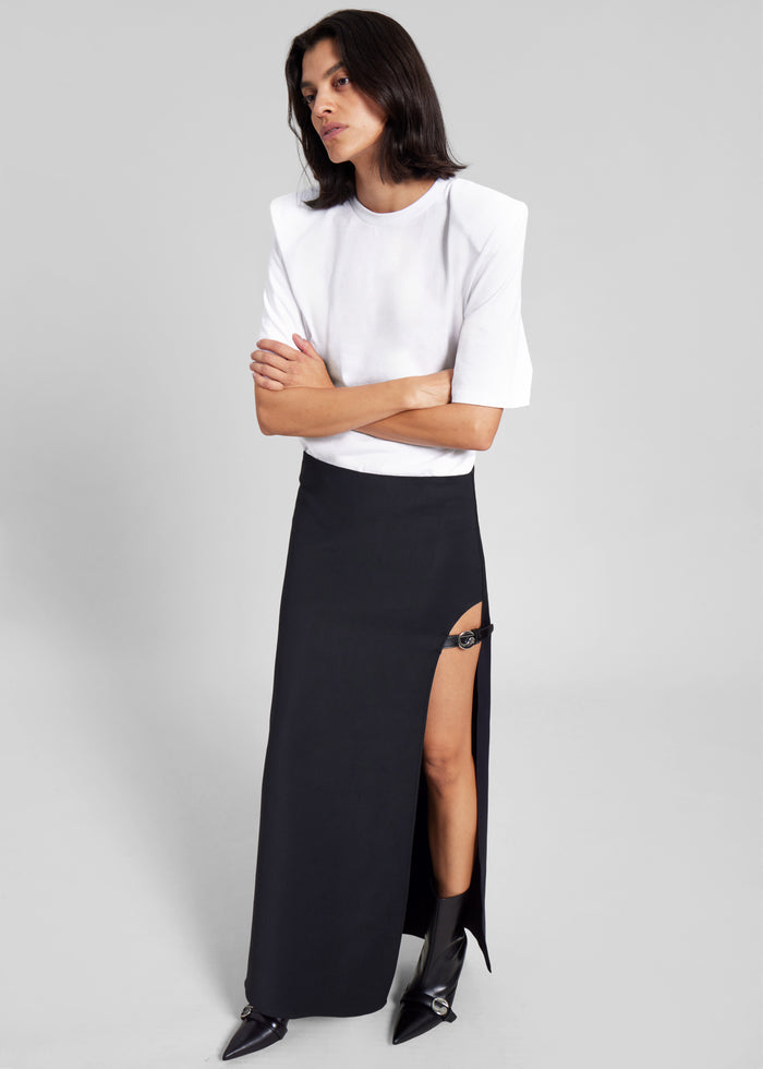 Carrington Padded Shoulder Tee - White