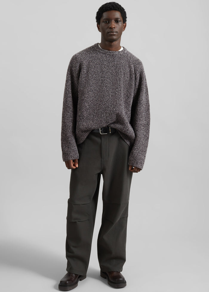 Carter Crewneck Sweater - Black Melange