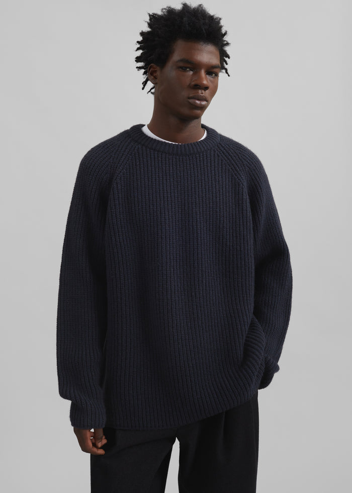 Carter Crewneck Sweater - Navy