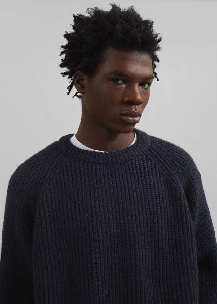 Carter Crewneck Sweater - Navy