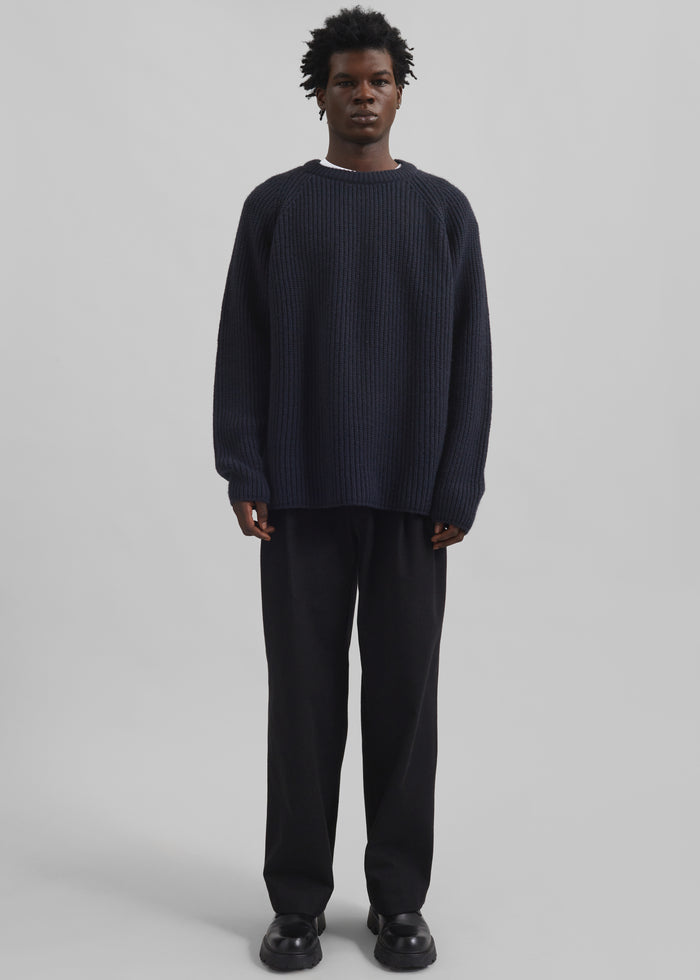 Carter Crewneck Sweater - Navy