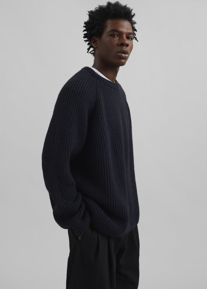 Carter Crewneck Sweater - Navy