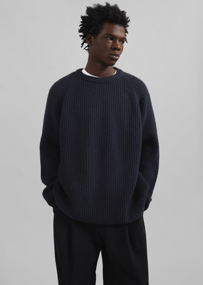 Carter Crewneck Sweater - Navy