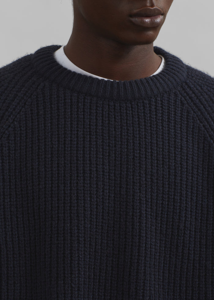 Carter Crewneck Sweater - Navy