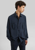 Casares Drawstring Shirt - Navy