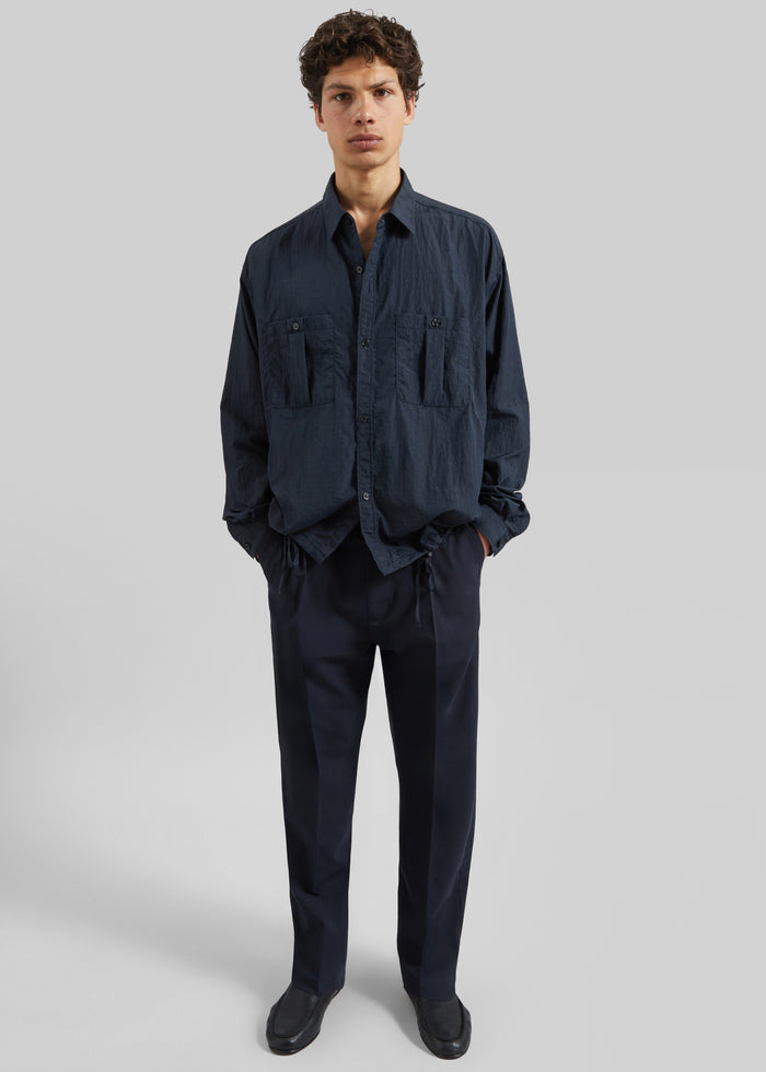 Casares Drawstring Shirt - Navy