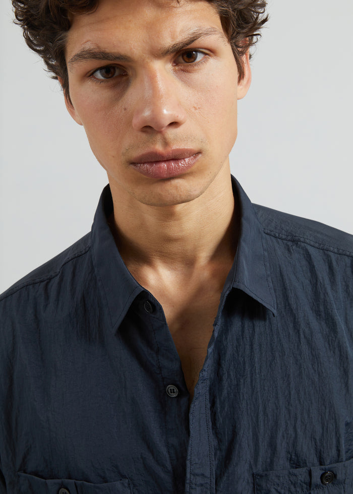 Casares Drawstring Shirt - Navy