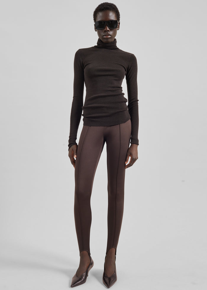Caserta Stirrup Leggings - Brown