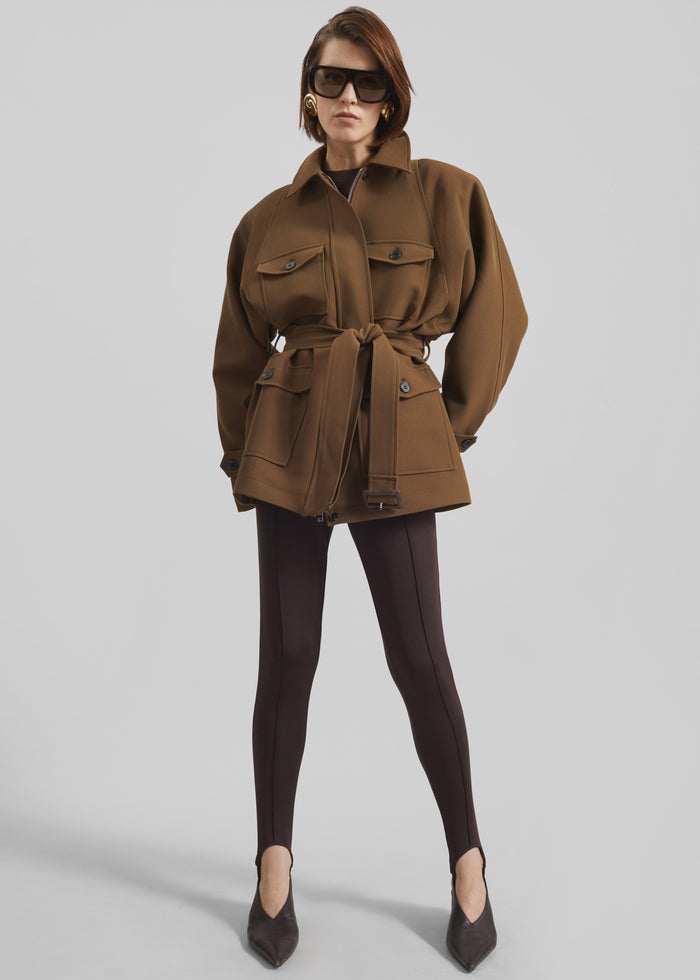 Caserta Stirrup Leggings - Brown