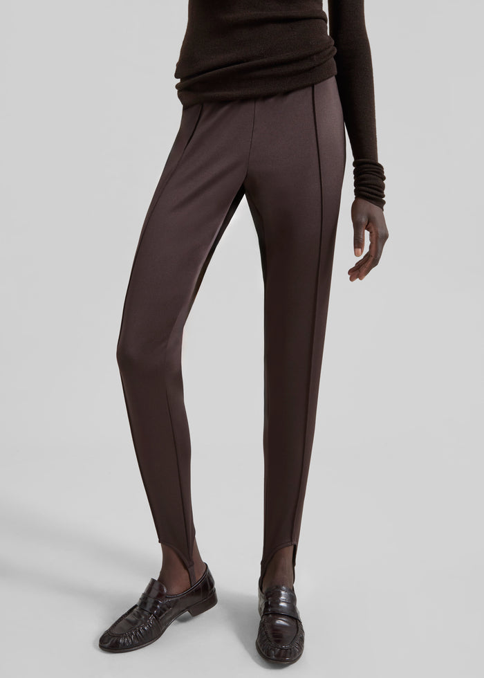Caserta Stirrup Leggings - Brown