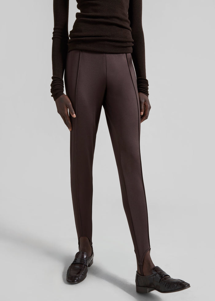 Caserta Stirrup Leggings - Brown