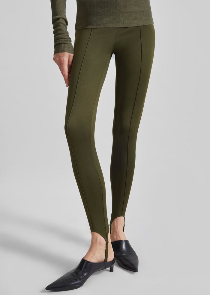 Caserta Stirrup Leggings - Olive