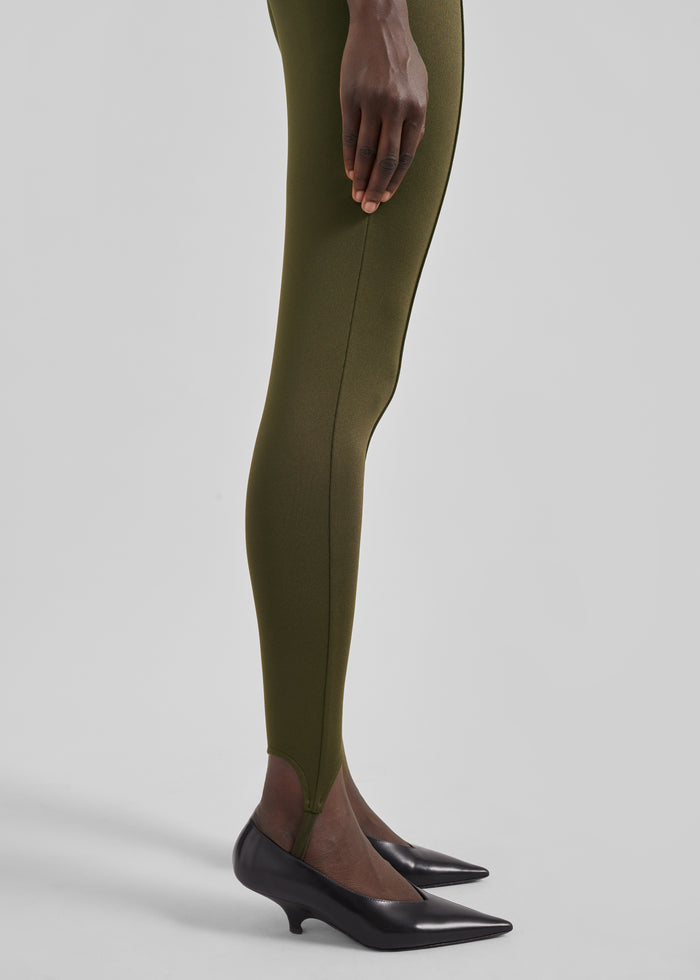 Caserta Stirrup Leggings - Olive