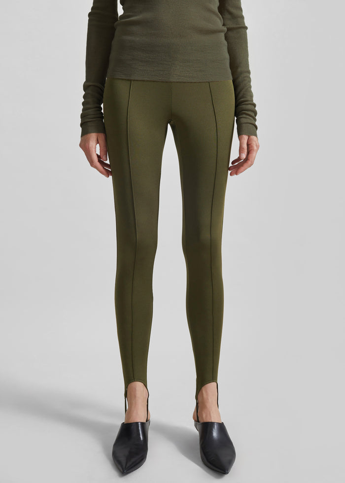 Caserta Stirrup Leggings - Olive