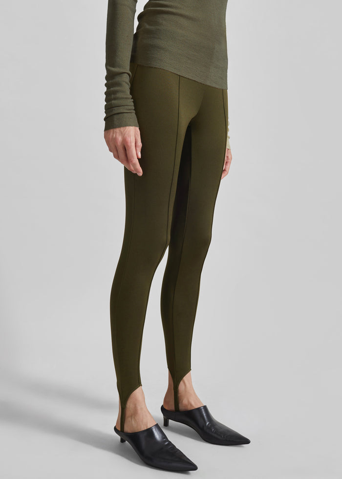 Caserta Stirrup Leggings - Olive
