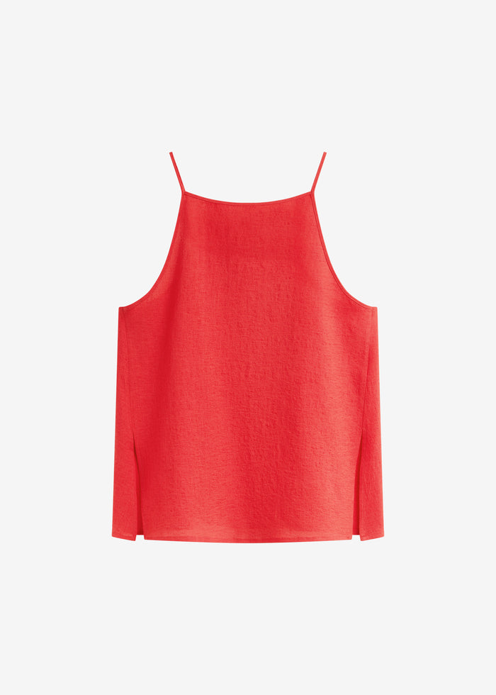 Cazaux Textured Boxy Top - Red