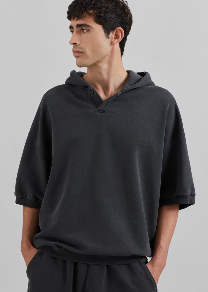 Christian Short Sleeve Hoodie - Charcoal