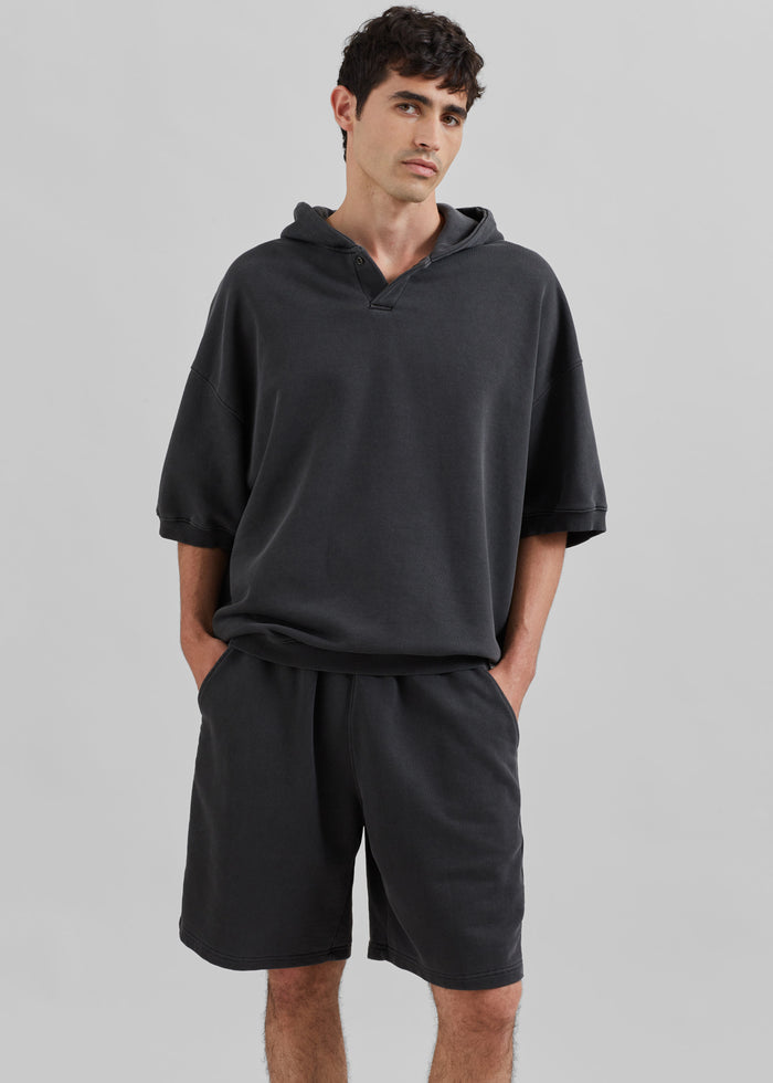 Christian Short Sleeve Hoodie - Charcoal