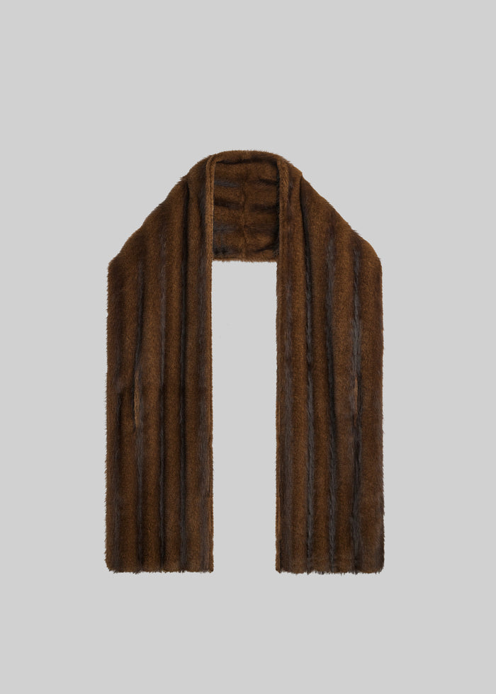 Ciasa Faux Fur Scarf - Brown