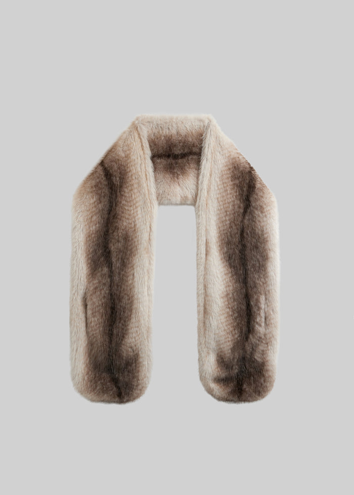 Ciasa Faux Fur Scarf - Grey