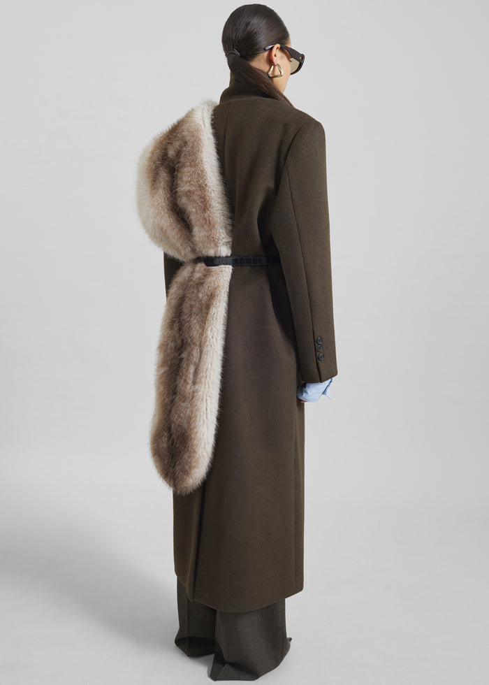 Ciasa Faux Fur Scarf - Grey