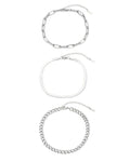 CINTHIA ANKLET SET SILVER