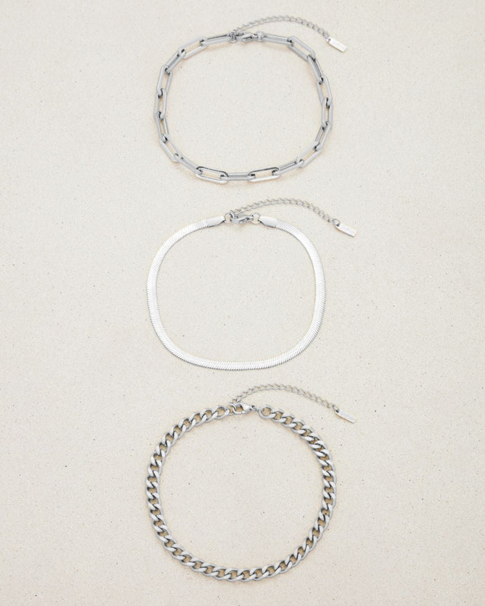 CINTHIA ANKLET SET SILVER