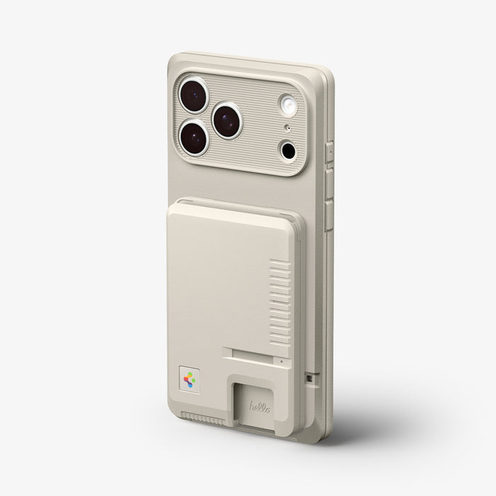 AFA10949 - Classic LS Card Holder (Mag Fit) in Stone showing the side