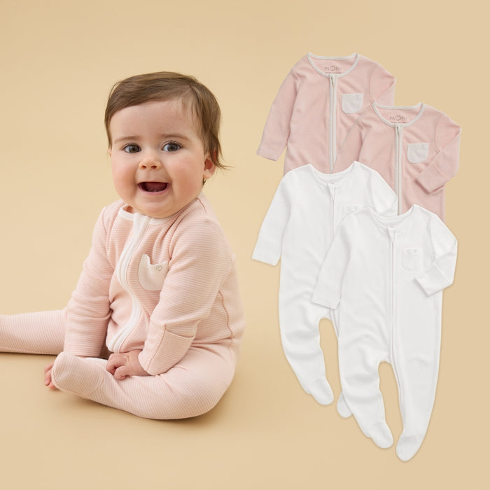 Clever Zip Baby Pajamas 4 Pack