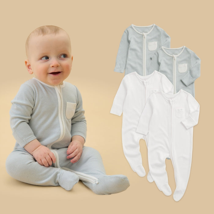 Clever Zip Baby Pajamas 4 Pack