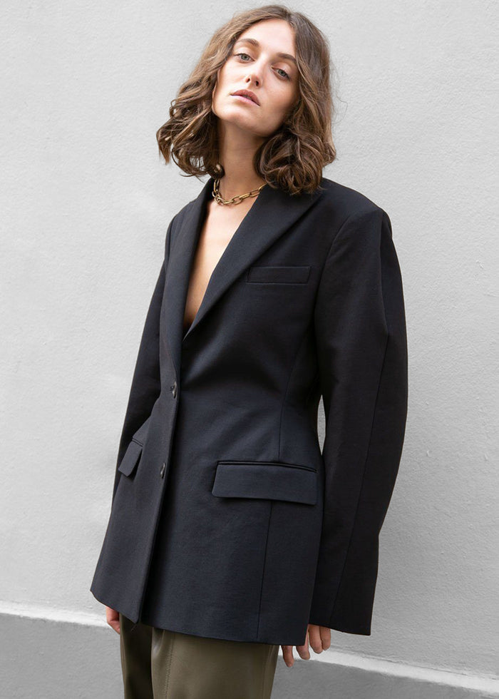 Colette Hourglass Blazer - Black