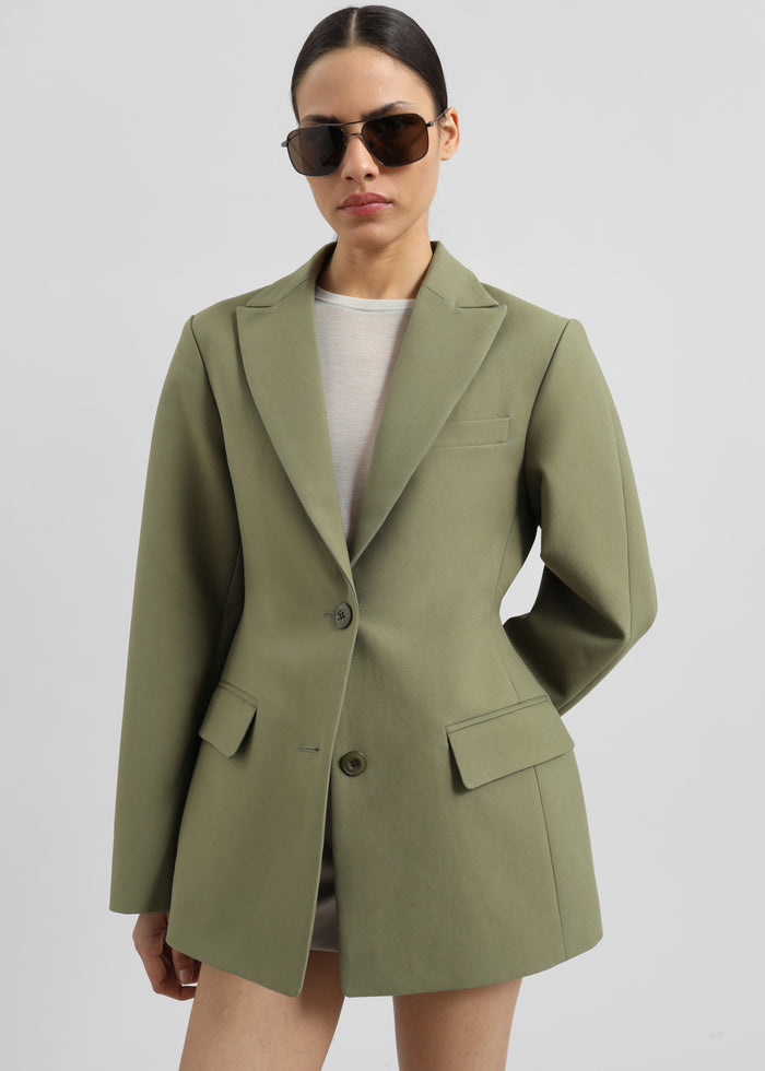 Colette Hourglass Blazer - Khaki