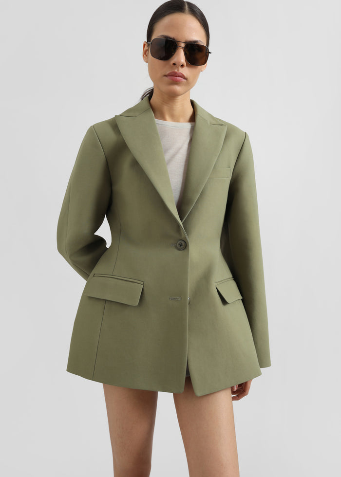 Colette Hourglass Blazer - Khaki