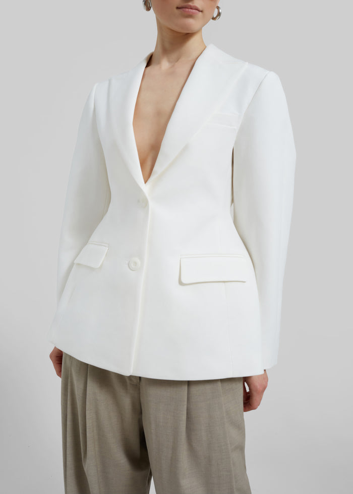 Colette Hourglass Blazer - White